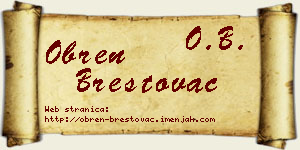 Obren Brestovac vizit kartica